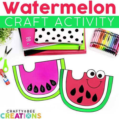Watermelon Name Craft | End of the Year | Summer Activities | Beach Day ...