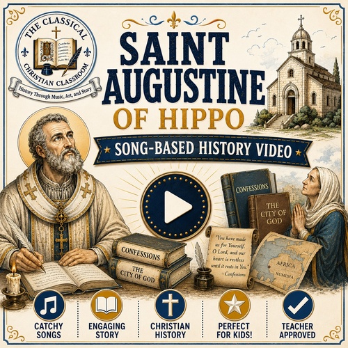 Preview of Saint Augustine of Hippo: Song-Based Church History Music Video Middle Ages
