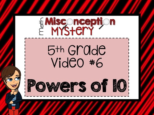 Preview of 5th Grade Math Mystery | #6: Powers of 10 | DISTANCE LEARNING