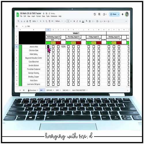 Grades 3–5 Reading Mastery Tracker Bundle | TEKS | Google Sheets | 6 Weeks