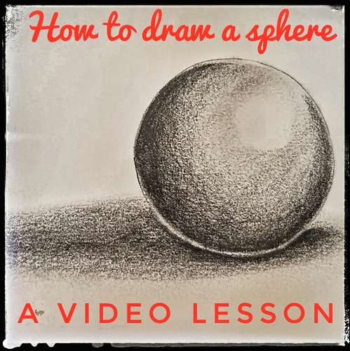 Distance Learning. Art Video Lesson. How to draw a sphere