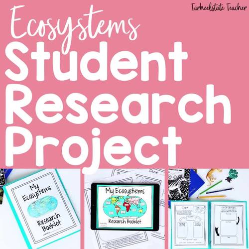 Ecosystem and Biomes Project Animal Research Graphic Organizers Bundle