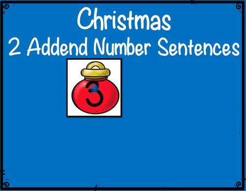Christmas Two Addend Addition & Subtraction With Ten Frames | TPT