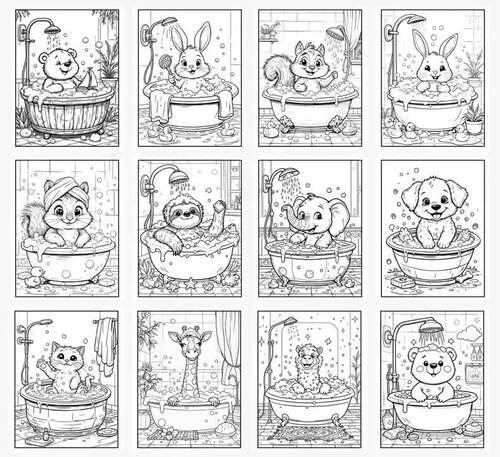 Printable Coloring Pages Bundle for Screen-Free Fun for Kids and Adults