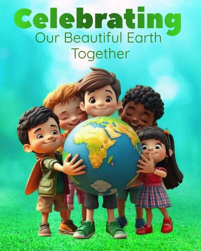 Preview of Earth Day Social Media Ad | School Event Announcement | Editable Canva