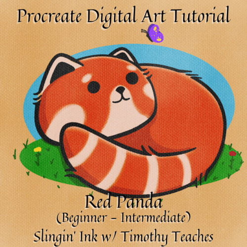 Preview of Red Panda Charm - Procreate Tutorial (FULL)