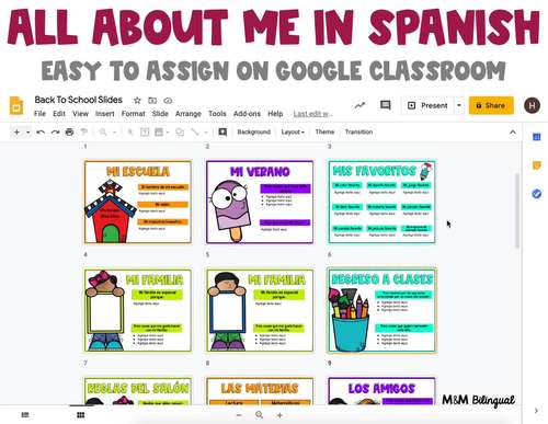 All About Me in SPANISH - Todo Sobre Mi | Back to School Activities in ...