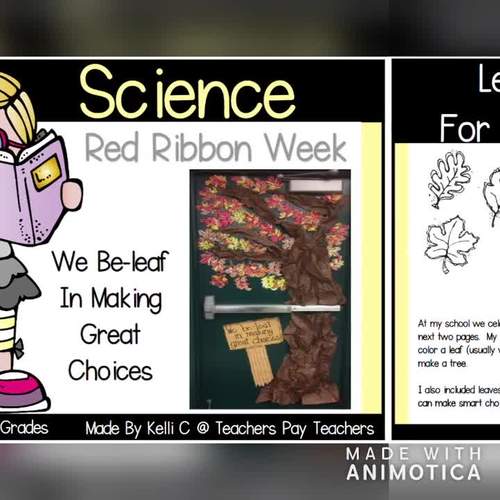 Red Ribbon Week Bulletin Board Activity to Encourage Making Healthy Choices