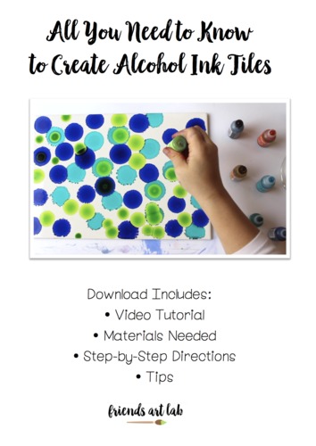 Preview of Alcohol Ink Tile Tutorial (Includes Video & PDF) - Great for gifts, art shows...