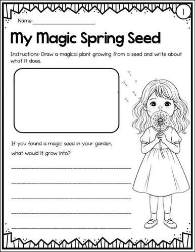 When Spring Comes Writing Prompt Activities | 20 No Prep Spring Journals