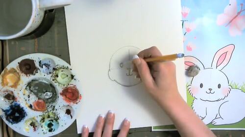 How to Paint Easter Art Using Watercolor for Beginners | TPT