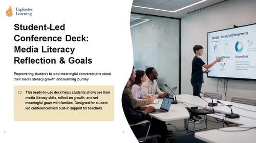 Student Led Conference Deck Media Literacy Reflection Goals Grades 4-12 ...