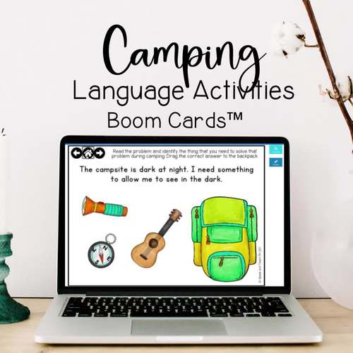 Camping Language Activities No Prep Speech Therapy Boom Cards™ TPT