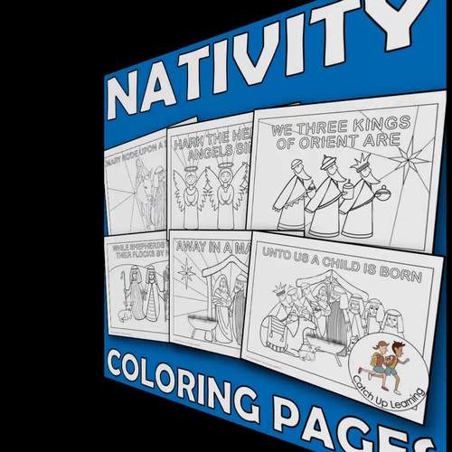 Nativity Christmas Holiday Coloring Pages by Catch-Up Learning | TPT