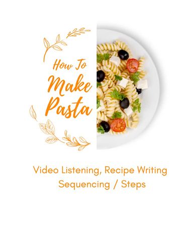 How To Cook Pasta. Video Lesson. Esl. Efl. Distance Learning. | Tpt
