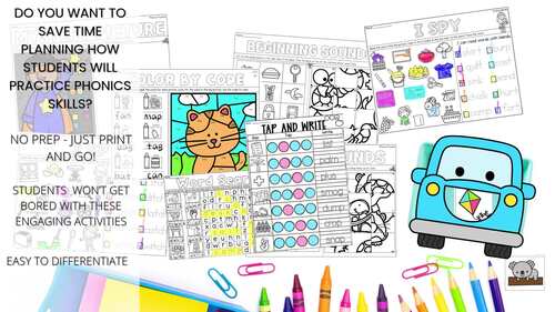 Mega Phonics Worksheets Growing Bundle Science of Reading Activities ...