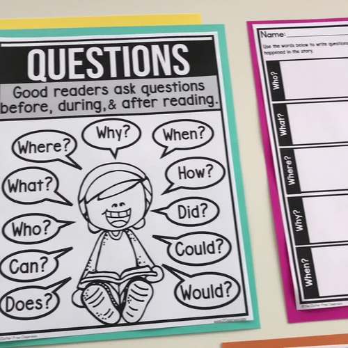 ASK And ANSWER QUESTIONS First Grade RL1 1 CCSS RL 1 1 And TEKS 1 4B 