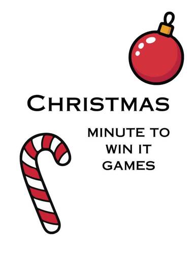 Christmas Minute to Win It Games Bundle • Printable Holiday Party Games ...