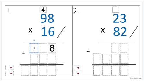 2 Digit by 2 Digit Multiplication: Color By Number Activity with Google ...