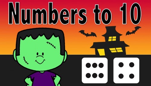 Preview of Halloween: Counting to 10 With Dice Subitizing: Math Brain Break