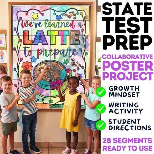 State Testing Prep Activity | Testing Encouragement Collaborative Poster Decor