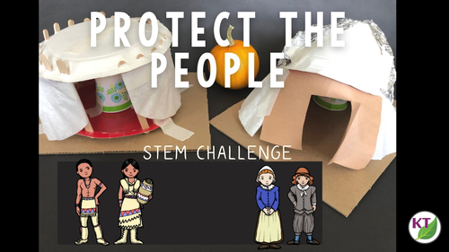 Preview of Thanksgiving STEM Challenge - Pilgrim or Wampanoag Shelters