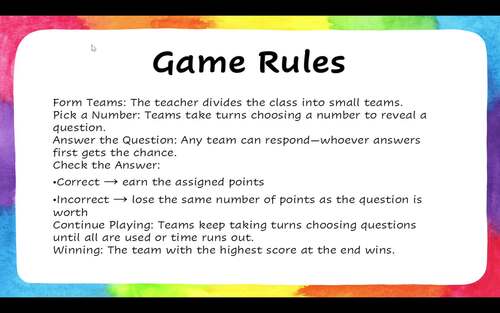 4th Grade ELA Review Digital Game Interactive No Prep ELA Test Prep Game
