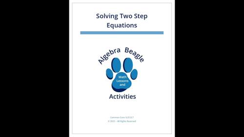 Solving Two Step Equation Coloring Activity by Algebra Beagle | TPT