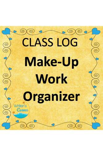 Make-Up Work Organizer: Teacher Notebook, Editable Class Log, Documentation