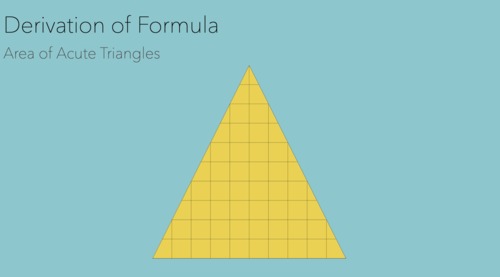 Preview of Montessori Derivation of Formula: Area of Acute Triangles Presentation