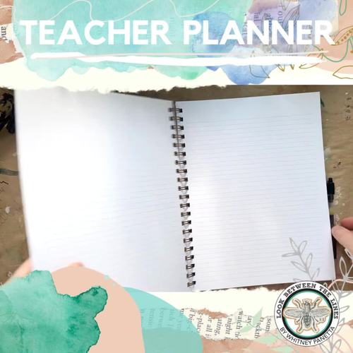 Teacher Planner w 2025 Calendar Printable PDF & Digital Editable w
