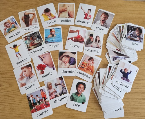 Preview of 110 cartes des verbes d'action avec des photos réelles