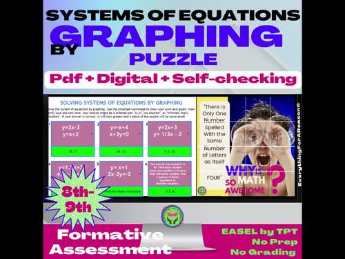 Solving Systems 3 Methods Puzzle Activities - Self-checking | TpT