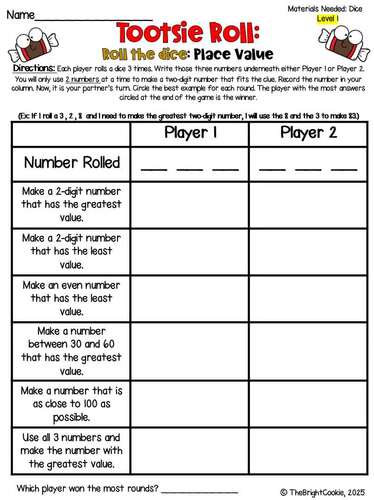 Place Value Games: Place Value Card Game & Place Value Yahtzee Critical ...