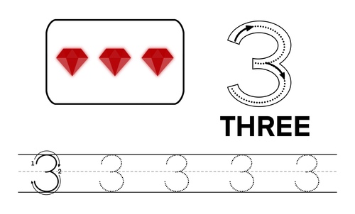 Preview of Writing Number 3 | Learn How to Write the Number Three | Preschool & Kindergarte
