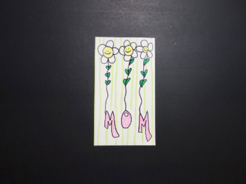 Preview of Let's Draw a Mom Word Card!