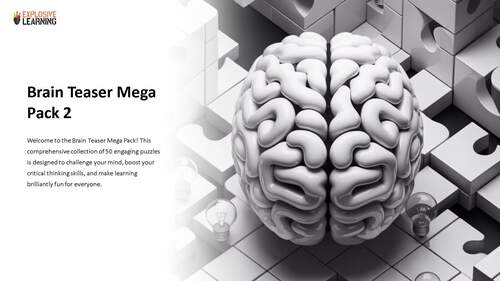 Brain Teaser Mega Pack Welcome to the Brain | TPT