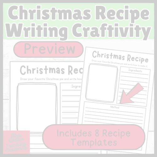 Christmas Recipe Writing Activity | Holiday Writing Craft Templates for ...