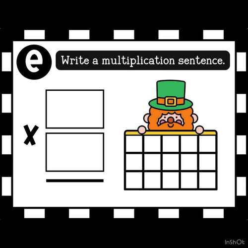 Multiplication Arrays + Area Math Task Cards for 3rd Grade {March}