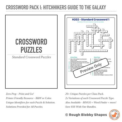 Hitchhikers Guide to the Galaxy (Movie) Crossword Puzzles ...