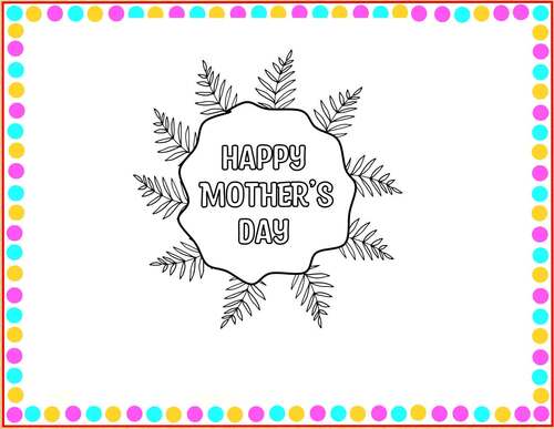 Mother's Day Coloring Worksheets, Editable Mother's Day Coloring Pages for Kids