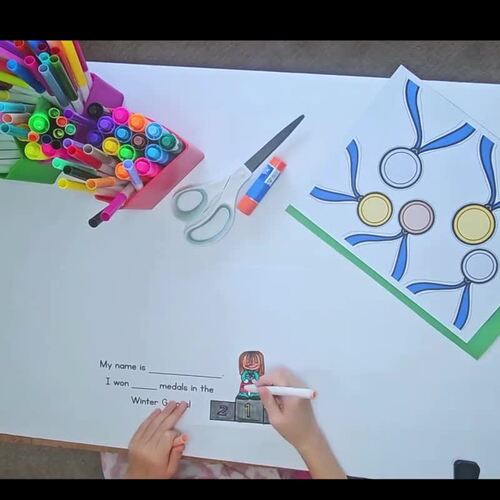 Winter Games Medal Name Craft | Preschool & Kindergarten Name Practice