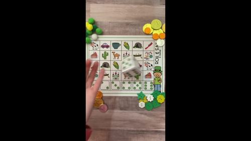 St. Patrick's Day Fronting Roll and Say Games by Talking Mama Bears