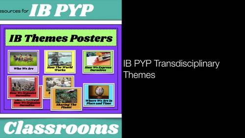 Transdisciplinary Themes Posters For The Ib Pyp Classroom 2nd 5th Grades 