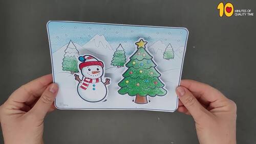 Snowman and Christmas Tree in the Winter Craft by 10 Minutes of Quality ...