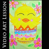 CHICK in an EASTER EGG Art Project | Easy SPRING Drawing &