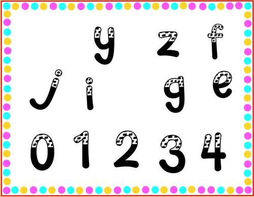 Printable Black and White Bulletin Board Letters, Large Alphabet Letters