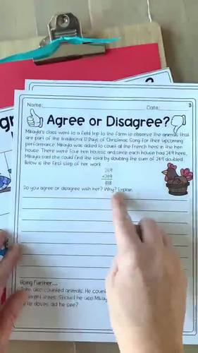 12 Days of Christmas Math Word Problems | December Holiday Task Cards ...