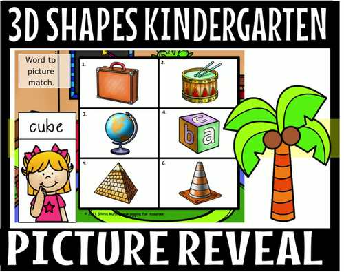 3d shapes Kindergarten practice sheets by Murphys lesson design studio