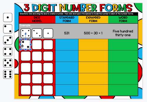 Place Value Worksheet Math Game Activity 3 Digit & 4 Digit Numbers